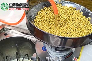 100型豆坊專用豆腐機生產(chǎn)現(xiàn)場2